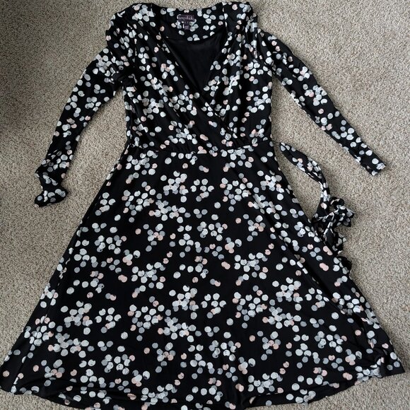 long tall sally Dresses & Skirts - EUC Long Tall Sally Faux Wrap Dress, 12 Tall (US 12)